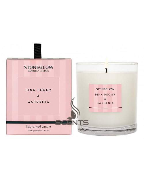 Ароматична свічка Stoneglow Рожева півонія і гарденія (Pink Peony Gardenia)